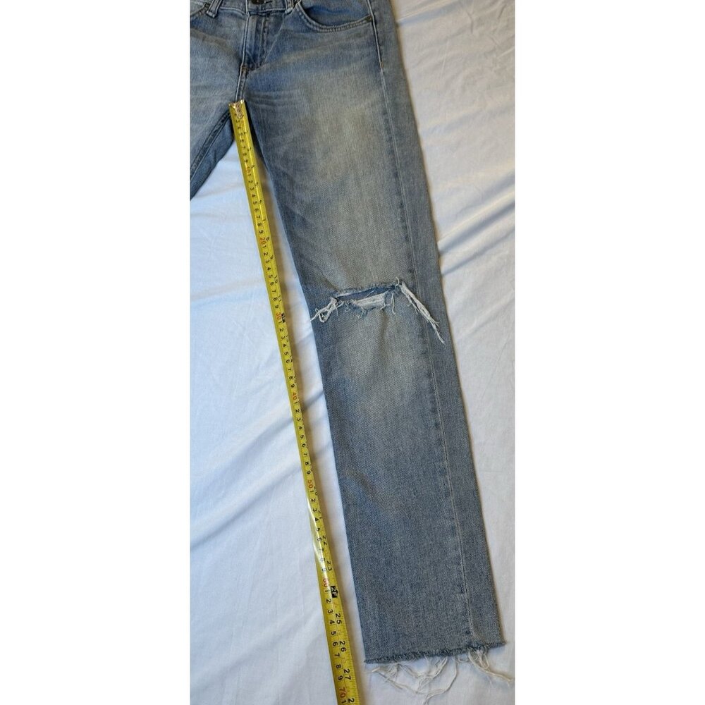 rag & bone Dre Capri Jeans Womens 27 Distressed Made in USA Frayed Raw Hem - Picture 9 of 10